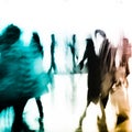 City business people abstract background Royalty Free Stock Photo