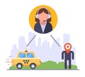 City call center for taxi. Royalty Free Stock Photo