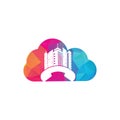 City Call cloud shape concept vector logo design Royalty Free Stock Photo