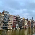 City canal houses, Amsterdam Netherlands Royalty Free Stock Photo