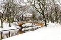 City canal in the Riga, Latvia Royalty Free Stock Photo