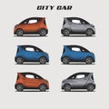 City Car modern colour illustration vector