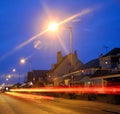 City car and street lights Royalty Free Stock Photo