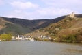 City and the castle of Bernkastel-Kues on the river Mosel in Germany Royalty Free Stock Photo