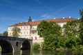 City castle of Weimar at the river Ilm Royalty Free Stock Photo