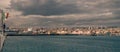 City of Catania viewed from the marina docks Royalty Free Stock Photo