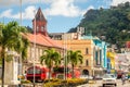 City center of caribbean town Kingstown, Saint Vincent and the Grenadines