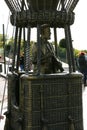 City center.Monument to balloonists. Monument to Jules Verne, balloon in Nizhny Novgorod Royalty Free Stock Photo