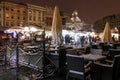 City center by night: Rynek Glowny square druring christmas fair