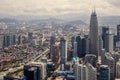 City center with Petronas twin towers, Kuala Lumpur skyline Royalty Free Stock Photo