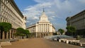 The City center of Sofia, Bulgaria. Buildings of Presidency, Council of Ministers and Former