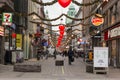 City center and StrÃÂ¸get central street in cultural historical old town with shops, cafes