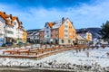 City center in town Kupres, Bosnia and Herzegovina. Royalty Free Stock Photo