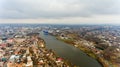 The city center of Vinnytsia, Ukraine.