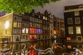 City centre of Amsterdam and Red Light District area