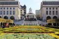 Belgium, Brussels - Panorama of the city centre from the Mont des Arts Kunstberg Royalty Free Stock Photo