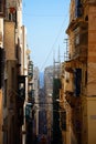 City centre street, Valletta.