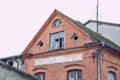 City Cesis, Latvia. Street with old houses and windows. Travel photo