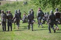City Cesis, Latvian republic. Century of Cesis Battle Reconstruction for the Baltic States. Weapons and soldiers. 22.06.2019