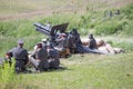 City Cesis, Latvian republic. Century of Cesis Battle Reconstruction for the Baltic States. Weapons and soldiers. 22.06.2019