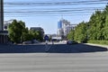 `City of Chelyabinsk, Ural / Russian Federation - 06/ 11/ 2020: View of revolution square, Russian Railways building and Kirov str