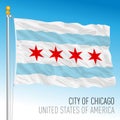 City of Chicago flag, Illinois, United States