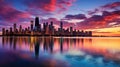 city chicago lake front Royalty Free Stock Photo