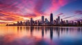 city chicago lakefront Royalty Free Stock Photo