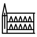 City church icon outline vector. Belarus tourism