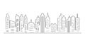 City or Cityscape Outline Illustration