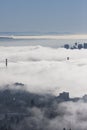 City in clouds