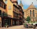 The city of Colmar, one of the most beautiful village of France, Alsace, France Royalty Free Stock Photo