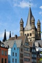 City of Cologne, old town and saint martin church