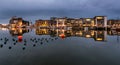 City complex at Odense harbor, Denmark Royalty Free Stock Photo