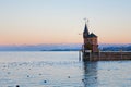 The city of Constance on Lake Constance, harbor with Imperia statue and light house, Germany Royalty Free Stock Photo