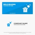 City, Construction, House, Search SOlid Icon Website Banner and Business Logo Template