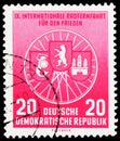 City Crest, International peace cycling Warsaw - Berlin - Prague serie, circa 1956