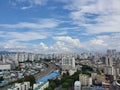 City of Daegu, during SunsetCity of Daegu, Looking toward Suseong district Royalty Free Stock Photo