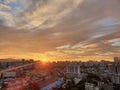 City of Daegu, Spectacular Sunrise View Royalty Free Stock Photo