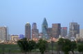 City of Dallas skyline night scenes background Royalty Free Stock Photo