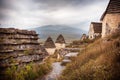 City of the dead, ancient cemetry Dargavs Royalty Free Stock Photo