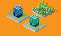 City design elements isometric 3d flat icon pack Royalty Free Stock Photo