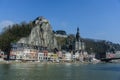 Dinant from across the Muese River Royalty Free Stock Photo