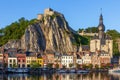 City of Dinant with it's Notre Dame and Citadel, Ardennes, Belgium