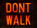 City: Dont Walk sign