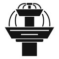 City drinking fountain icon, simple style