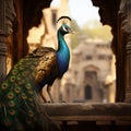 City dweller Captivating image of a peacocks exotic urban presence