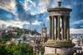 The city of Edinburgh in Scotland - View from Calton Hill Royalty Free Stock Photo