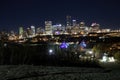 The city of Edmonton downtown skyline at night Royalty Free Stock Photo