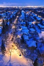 City edmonton winter night